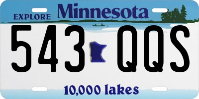 MN license plate 543QQS
