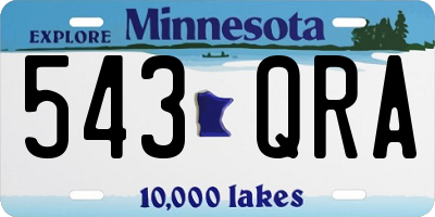 MN license plate 543QRA
