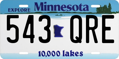 MN license plate 543QRE