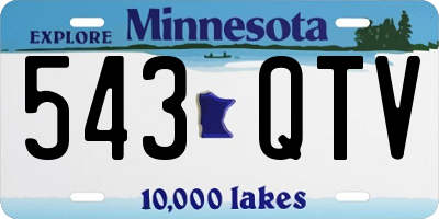 MN license plate 543QTV