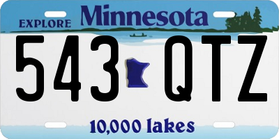 MN license plate 543QTZ