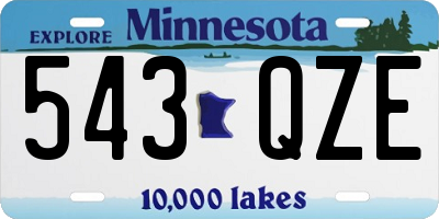 MN license plate 543QZE