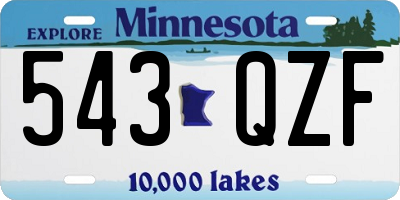 MN license plate 543QZF