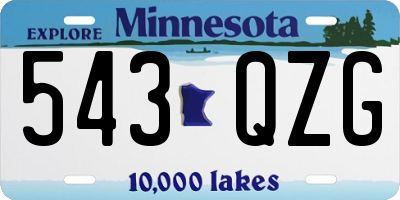 MN license plate 543QZG