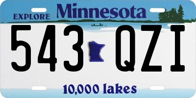 MN license plate 543QZI