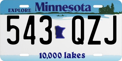 MN license plate 543QZJ