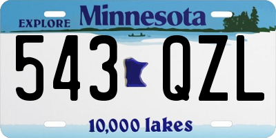 MN license plate 543QZL