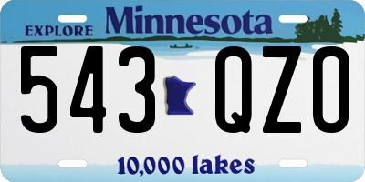 MN license plate 543QZO