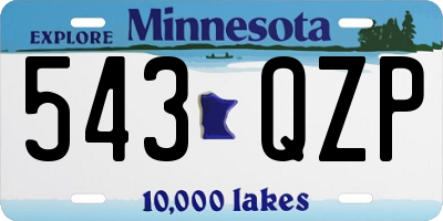 MN license plate 543QZP