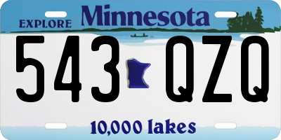 MN license plate 543QZQ