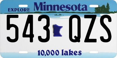 MN license plate 543QZS