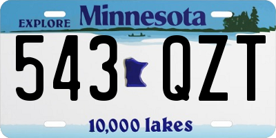 MN license plate 543QZT