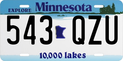 MN license plate 543QZU