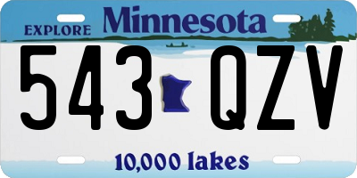 MN license plate 543QZV