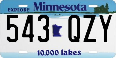 MN license plate 543QZY