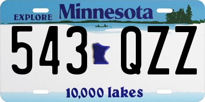 MN license plate 543QZZ