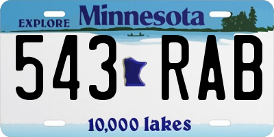MN license plate 543RAB