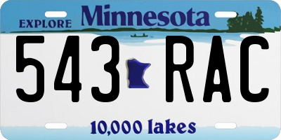 MN license plate 543RAC
