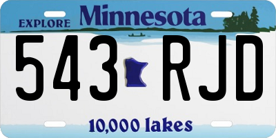 MN license plate 543RJD