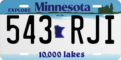 MN license plate 543RJI