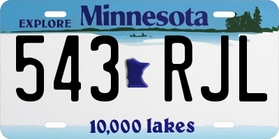 MN license plate 543RJL