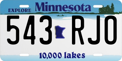 MN license plate 543RJO