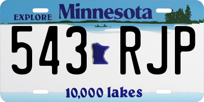 MN license plate 543RJP