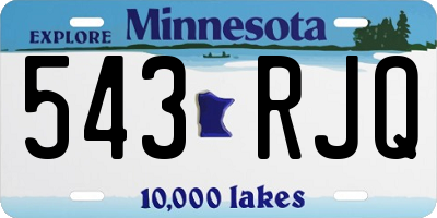 MN license plate 543RJQ