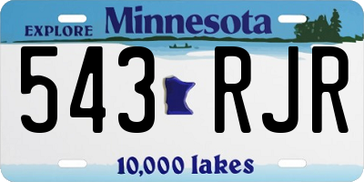 MN license plate 543RJR