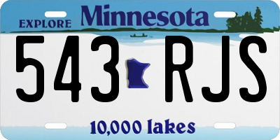 MN license plate 543RJS