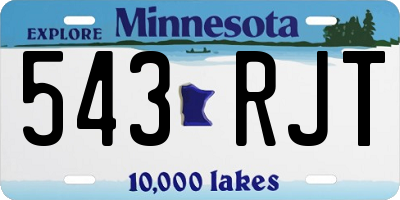 MN license plate 543RJT