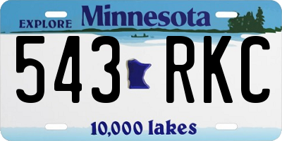 MN license plate 543RKC