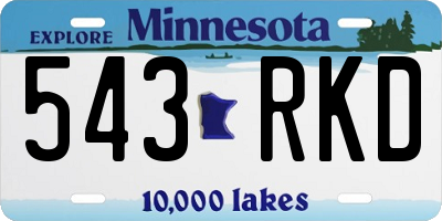 MN license plate 543RKD