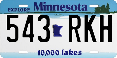 MN license plate 543RKH