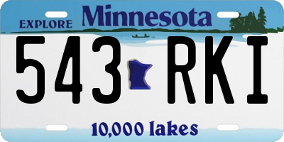 MN license plate 543RKI