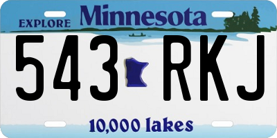 MN license plate 543RKJ