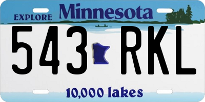 MN license plate 543RKL