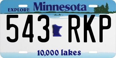 MN license plate 543RKP