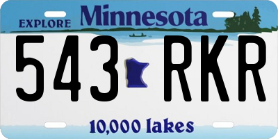 MN license plate 543RKR