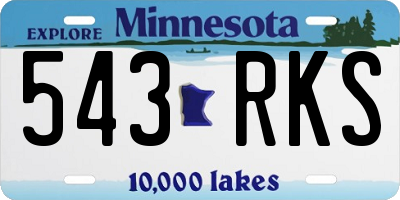 MN license plate 543RKS