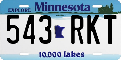 MN license plate 543RKT