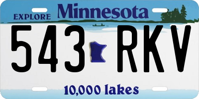 MN license plate 543RKV