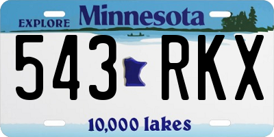 MN license plate 543RKX