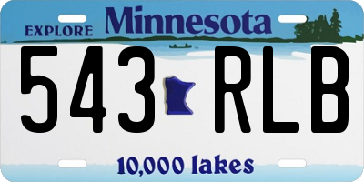 MN license plate 543RLB