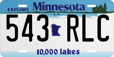 MN license plate 543RLC