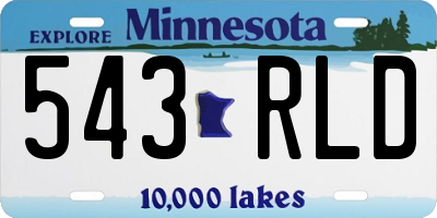 MN license plate 543RLD