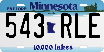 MN license plate 543RLE