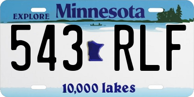 MN license plate 543RLF