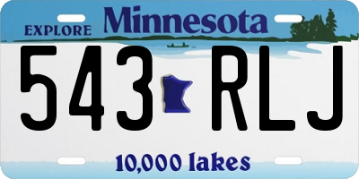 MN license plate 543RLJ