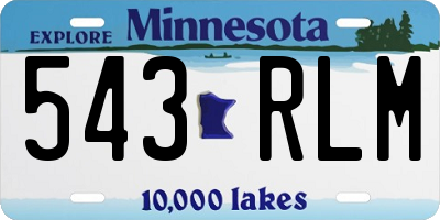 MN license plate 543RLM